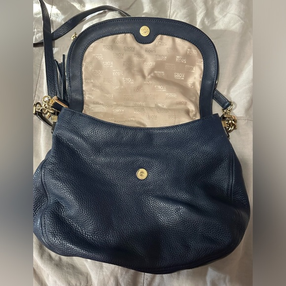 Michael Kors navy leather purse - Picture 3 of 6